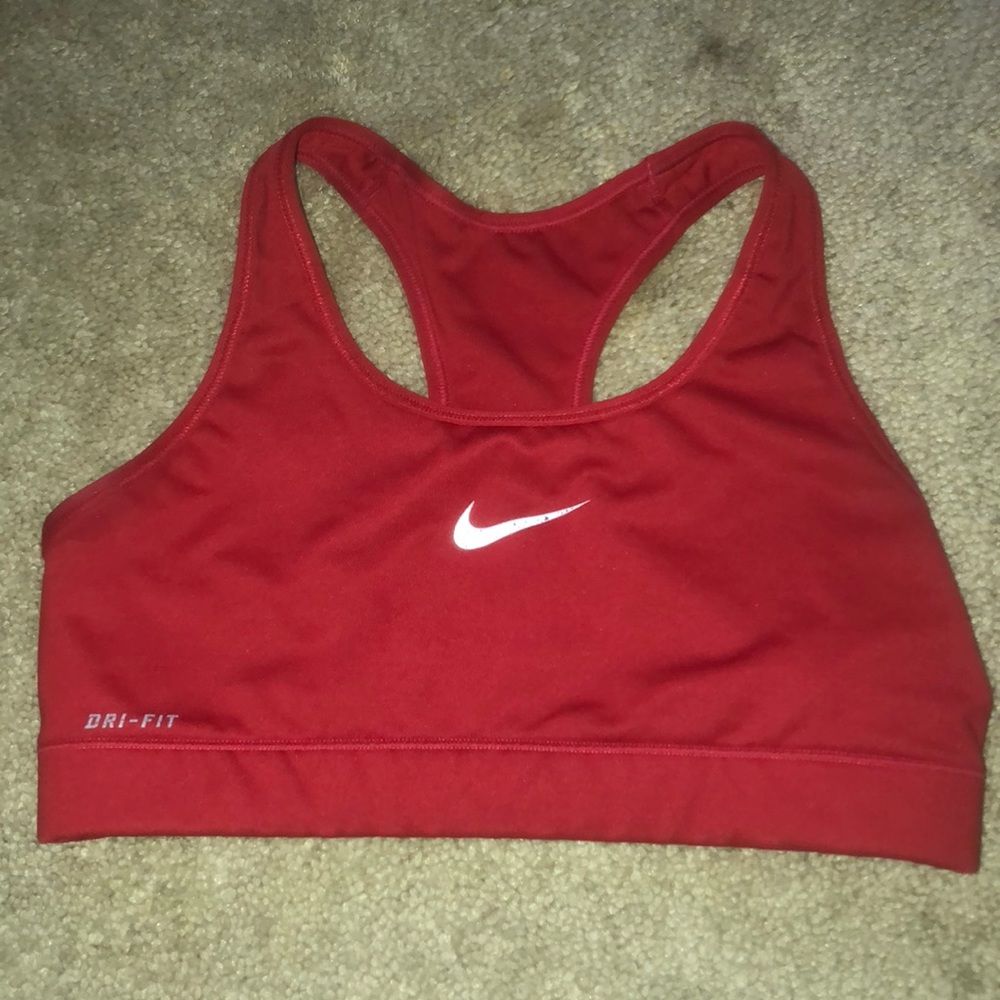 Nike red sports bra